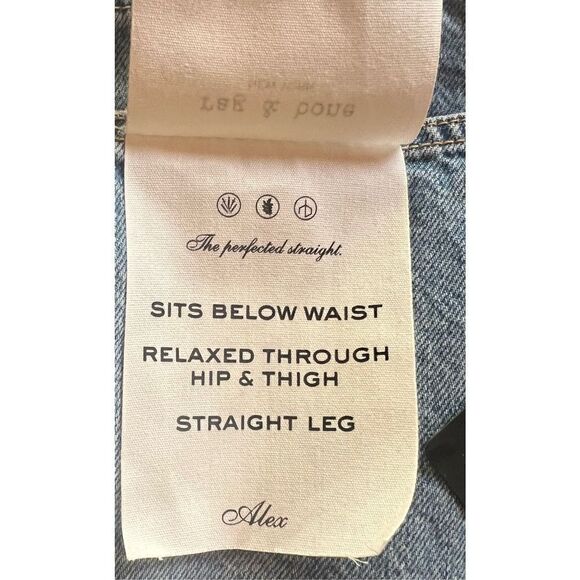 RAG & BONE Alex High Rise Straight Fit Jeans in Color Lucy NWT Size 32 - Picture 9 of 10